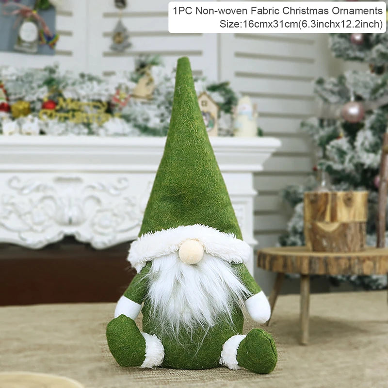 Telescopic Christmas Doll Merry Christmas Decor for Home 2024 Navidad Noel Christmas Ornaments Xmas Gifts New Year 2025