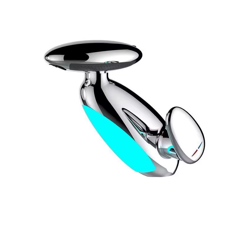 Deck Mounted Bathroom LED Pull Out Faucet Waterfall Basin Sink Faucet 4 Modes Water Outlet Cold and Hot Mixer Tap Matte Black