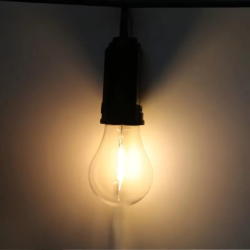 1/2Pcs Camping Tent Light with Solar Charging Tungsten Filament Bulb Outdoor Camping Tent Light Strip Three Lighting Modes