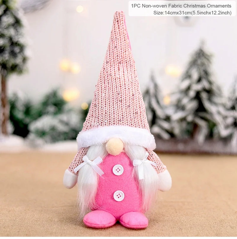 Telescopic Christmas Doll Merry Christmas Decor for Home 2024 Navidad Noel Christmas Ornaments Xmas Gifts New Year 2025