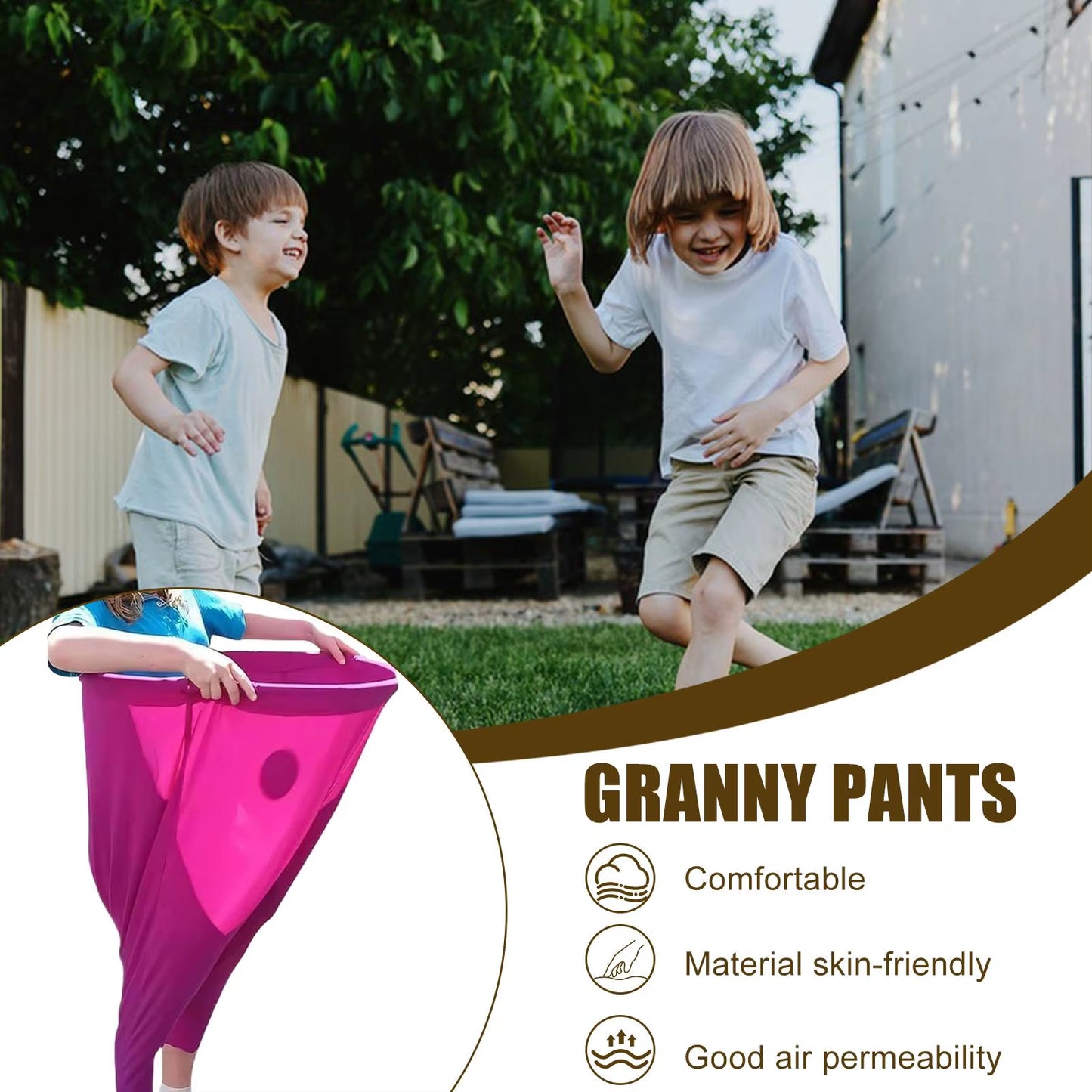 Granny Pants Party Rush Yard Game the Ultimate Backyard Party Game Funny Games Parent Child Pitching Game Props Toys with Balls