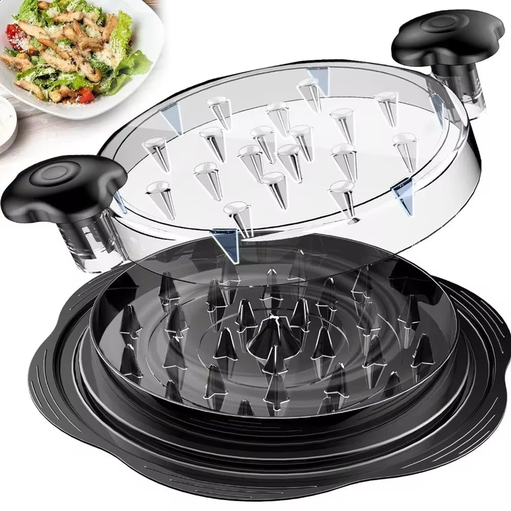 Chicken Shredder Tool, Chicken Breast Shredding Separation Mincing Grinder Machine with Lid for Shredding Chicken, Pork, Beef