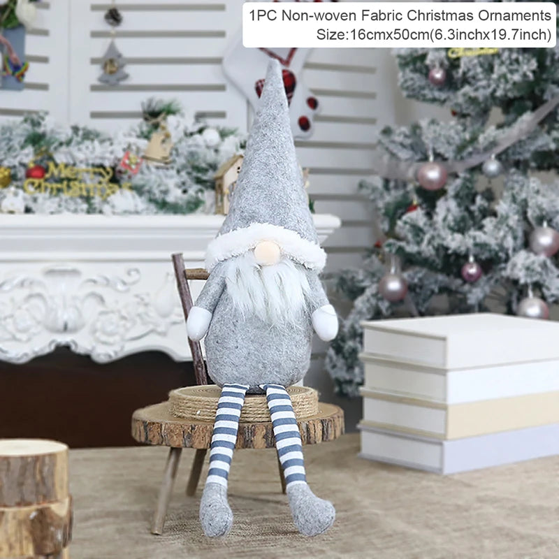 Telescopic Christmas Doll Merry Christmas Decor for Home 2024 Navidad Noel Christmas Ornaments Xmas Gifts New Year 2025