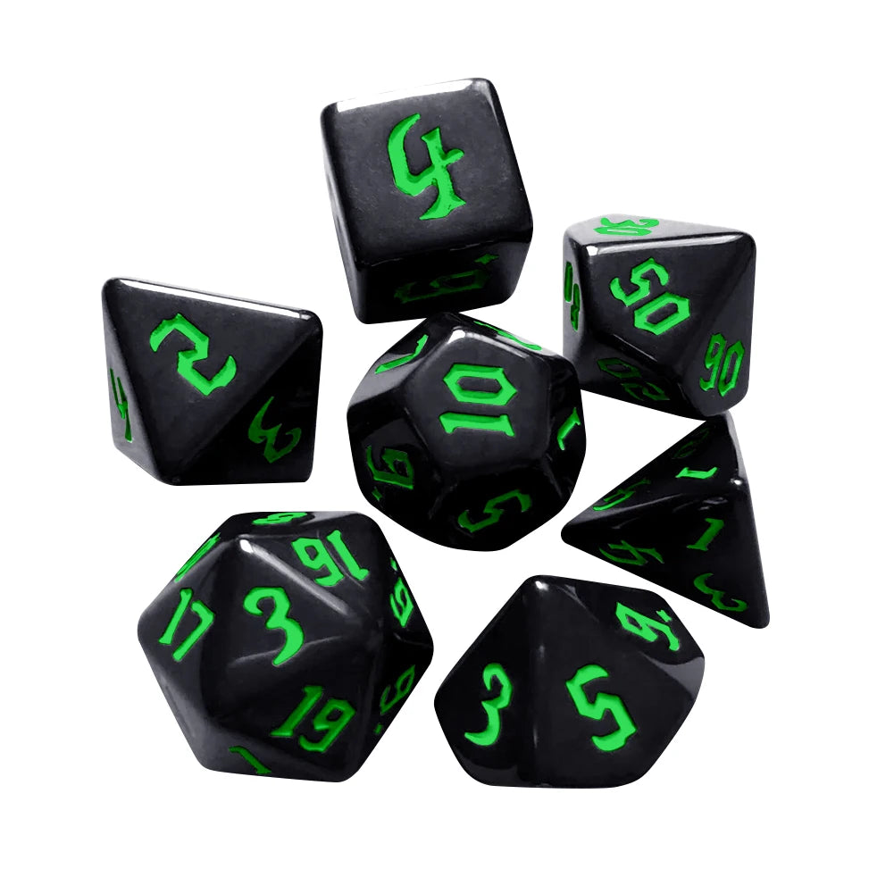 7Pcs/Set Electronic Luminous LED DND Dice Set Multiple Sided Dice for Adults Board Game Party Entertainment Toys