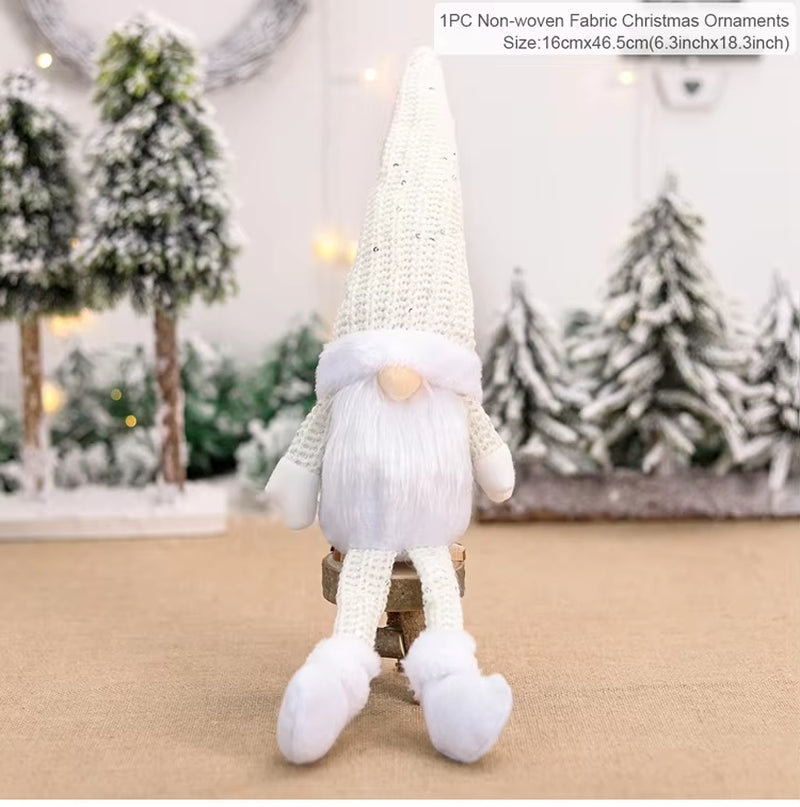 Telescopic Christmas Doll Merry Christmas Decor for Home 2024 Navidad Noel Christmas Ornaments Xmas Gifts New Year 2025