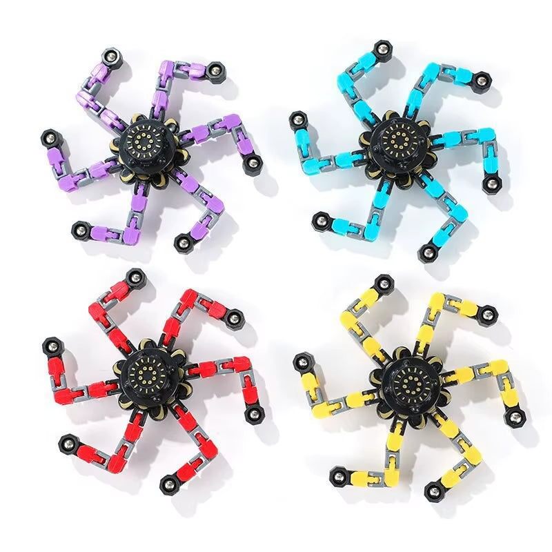 Kids Deformed Fidget Spinner Chain Toys for Children Resistance Hand Spinner Vent Toys Adult Gift