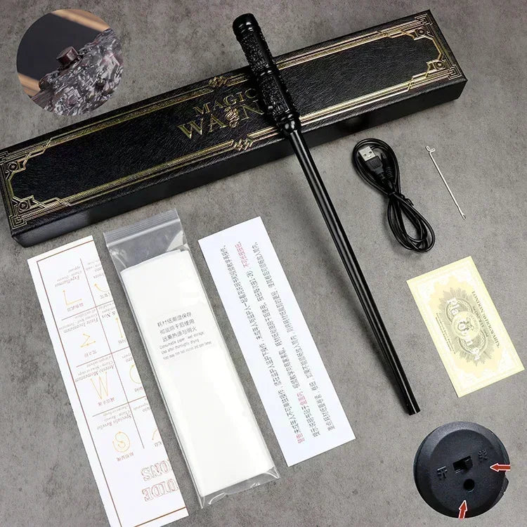 Harries Fire-Breathing Magic Wands Full Range of Magic Stage Props Glow Magic Wand Halloween Christmas Cosplay Gifts Toys