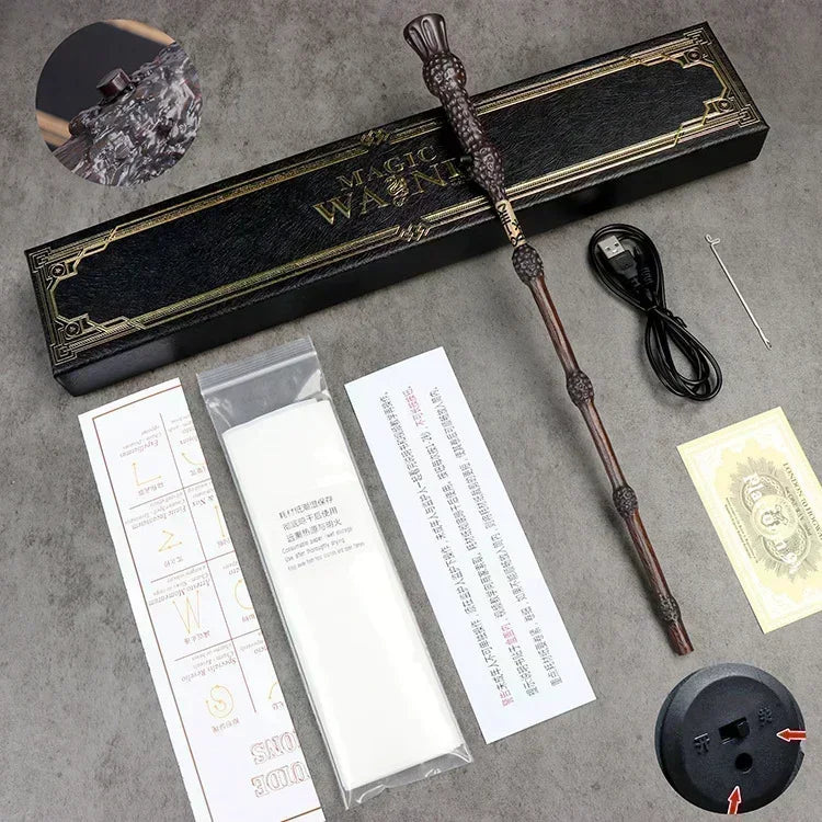 Harries Fire-Breathing Magic Wands Full Range of Magic Stage Props Glow Magic Wand Halloween Christmas Cosplay Gifts Toys