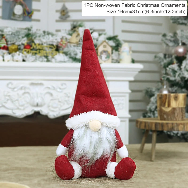 Telescopic Christmas Doll Merry Christmas Decor for Home 2024 Navidad Noel Christmas Ornaments Xmas Gifts New Year 2025