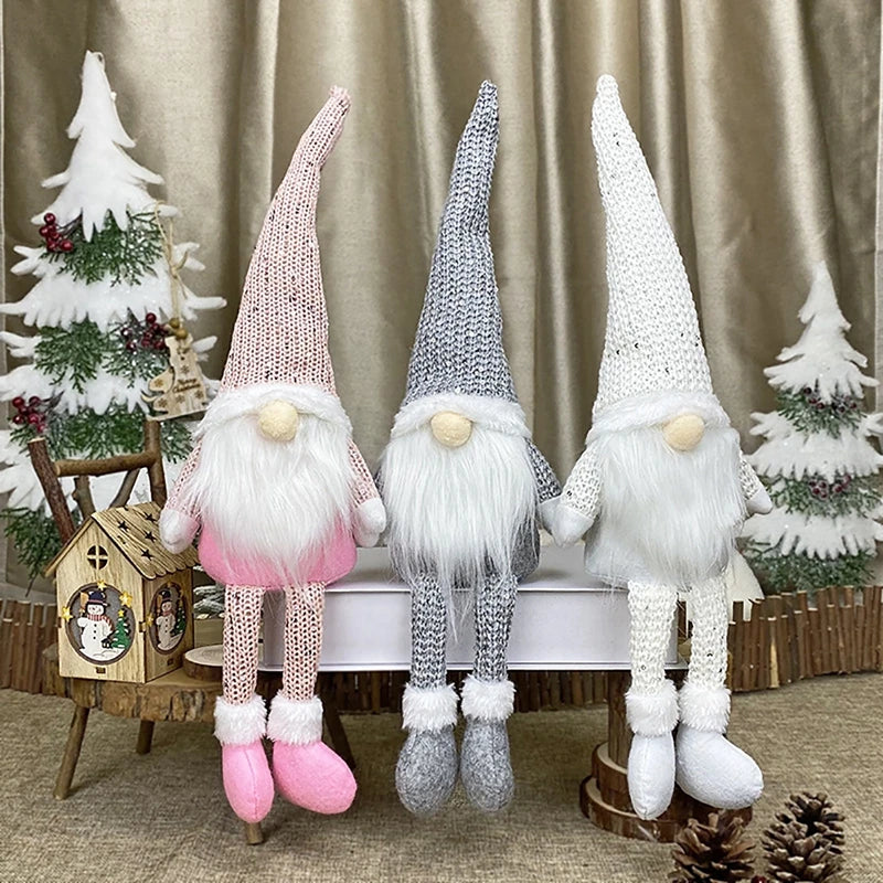 Telescopic Christmas Doll Merry Christmas Decor for Home 2024 Navidad Noel Christmas Ornaments Xmas Gifts New Year 2025