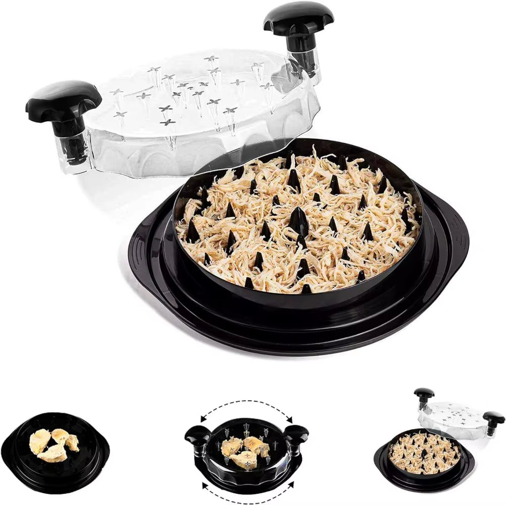 Chicken Shredder Tool, Chicken Breast Shredding Separation Mincing Grinder Machine with Lid for Shredding Chicken, Pork, Beef