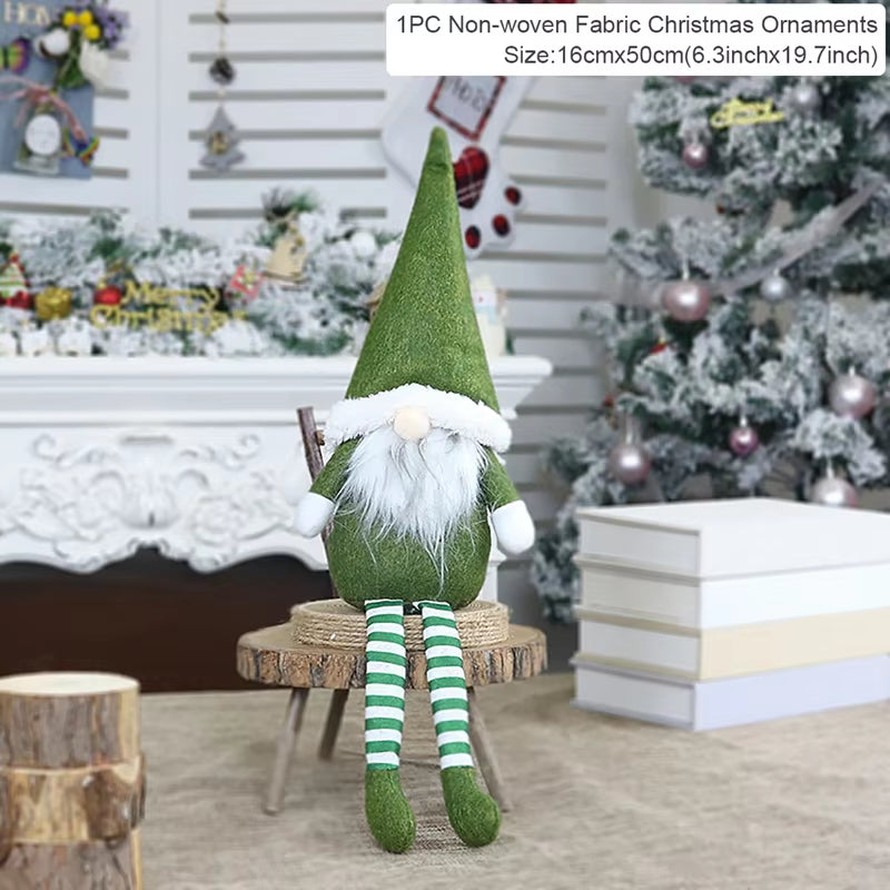 Telescopic Christmas Doll Merry Christmas Decor for Home 2024 Navidad Noel Christmas Ornaments Xmas Gifts New Year 2025