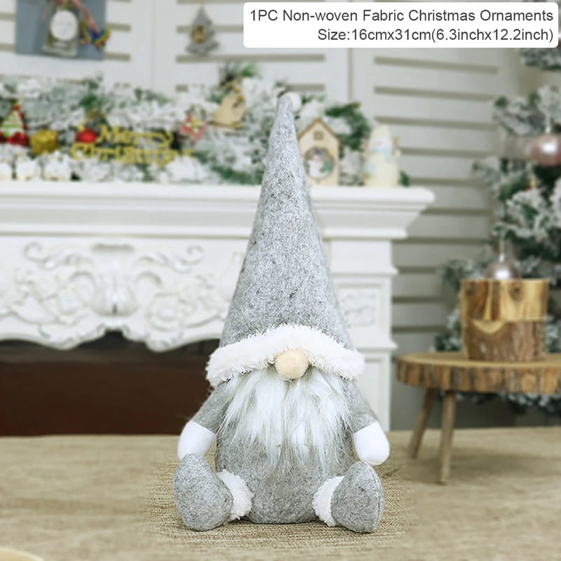 Telescopic Christmas Doll Merry Christmas Decor for Home 2024 Navidad Noel Christmas Ornaments Xmas Gifts New Year 2025
