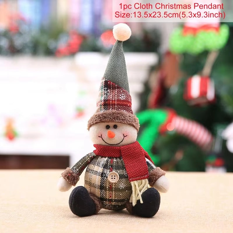 Telescopic Christmas Doll Merry Christmas Decor for Home 2024 Navidad Noel Christmas Ornaments Xmas Gifts New Year 2025