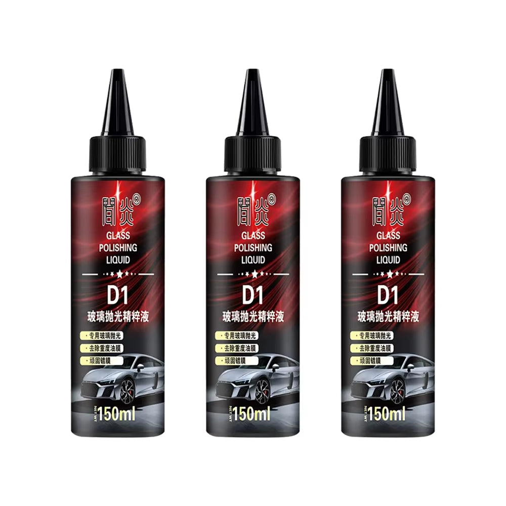 150Ml Glass Polishing Paste High Gloss Oil Film Remover for Auto Windshield Home Windows Safe Formula Long Lasting Shine Cleaner