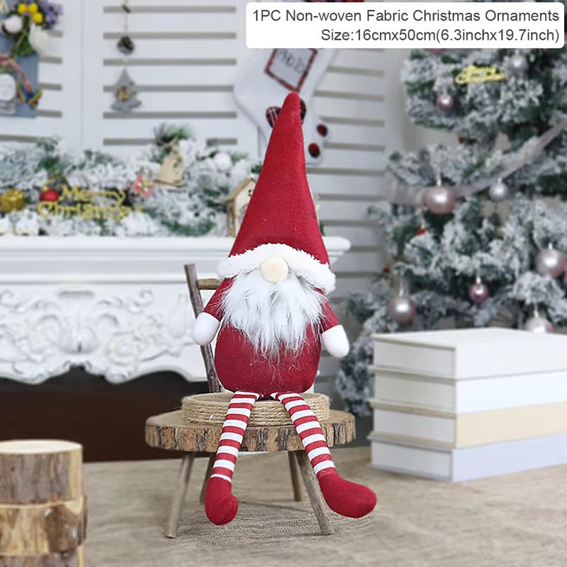 Telescopic Christmas Doll Merry Christmas Decor for Home 2024 Navidad Noel Christmas Ornaments Xmas Gifts New Year 2025