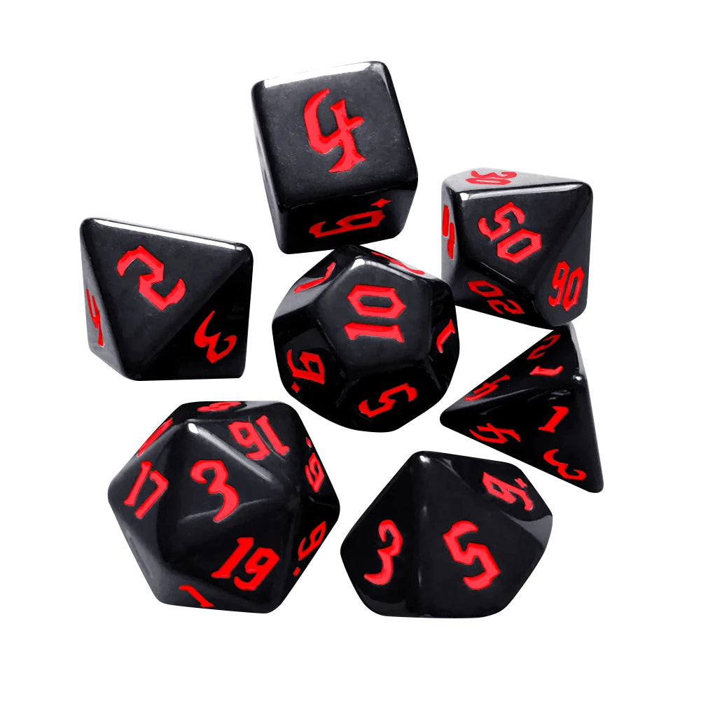 7Pcs/Set Electronic Luminous LED DND Dice Set Multiple Sided Dice for Adults Board Game Party Entertainment Toys