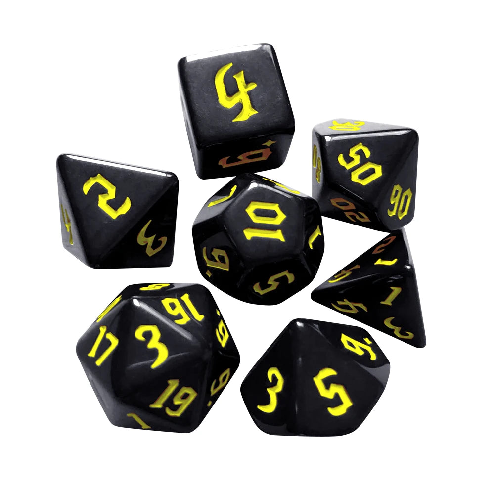 7Pcs/Set Electronic Luminous LED DND Dice Set Multiple Sided Dice for Adults Board Game Party Entertainment Toys