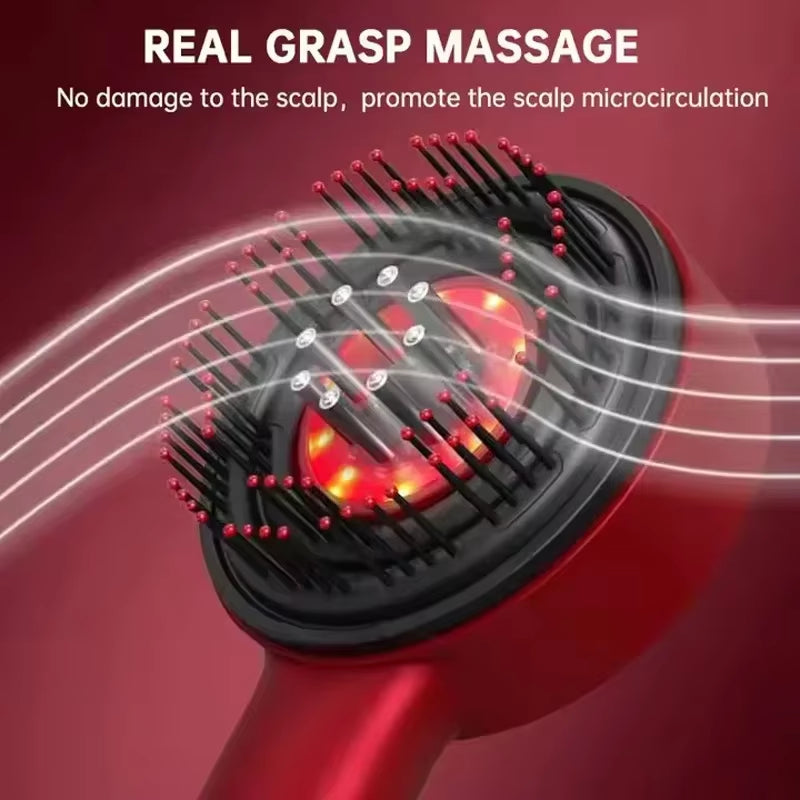 3 Modes Electric Massage Comb Portable Red Light Laser Comb for Hair Follicle Hair Follicles on the Head Essence Oil Applicator