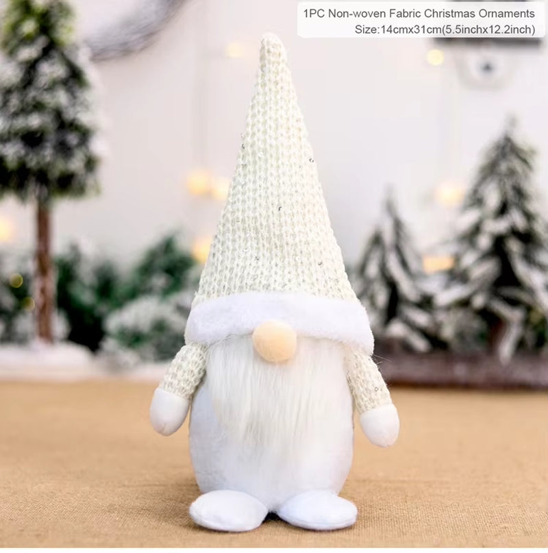 Telescopic Christmas Doll Merry Christmas Decor for Home 2024 Navidad Noel Christmas Ornaments Xmas Gifts New Year 2025