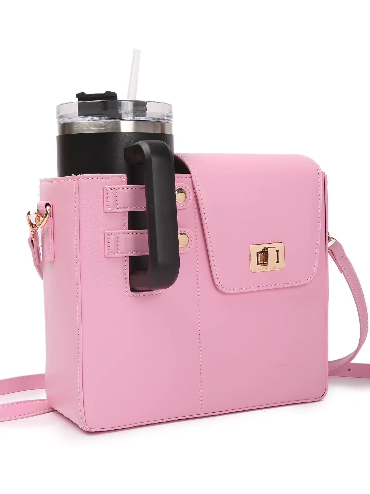 Outdoor Portable Women Crossbody Water Cup Storage Bag with Purse, Multifunctional Crossbody Shoulder Bag Water Bottle Holder