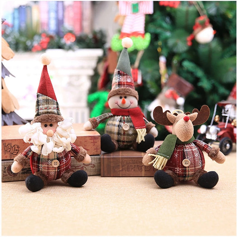 Telescopic Christmas Doll Merry Christmas Decor for Home 2024 Navidad Noel Christmas Ornaments Xmas Gifts New Year 2025
