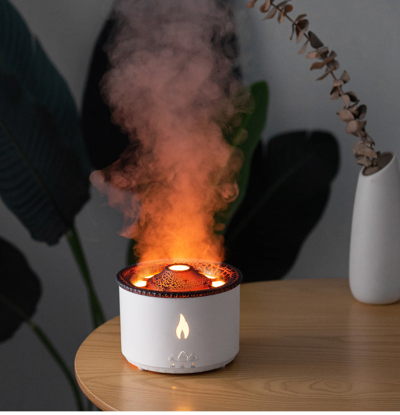 Volcano Humidifier - LED Ring Effect with Dual Color Spray
