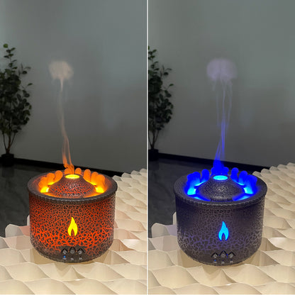 Volcano Humidifier - LED Ring Effect with Dual Color Spray