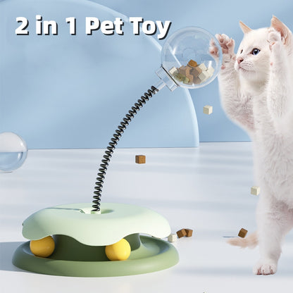 2-in-1 Cat Toy with Food Bowl - Interactive Ball