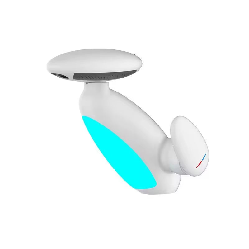 Deck Mounted Bathroom LED Pull Out Faucet Waterfall Basin Sink Faucet 4 Modes Water Outlet Cold and Hot Mixer Tap Matte Black