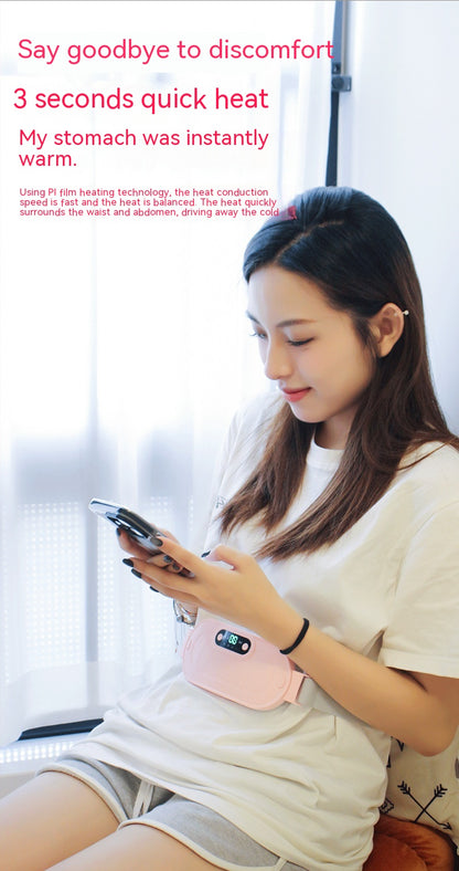 Cinturón de masaje abdominal con calefacción - Cinturón eléctrico con vibración y compresas calientes