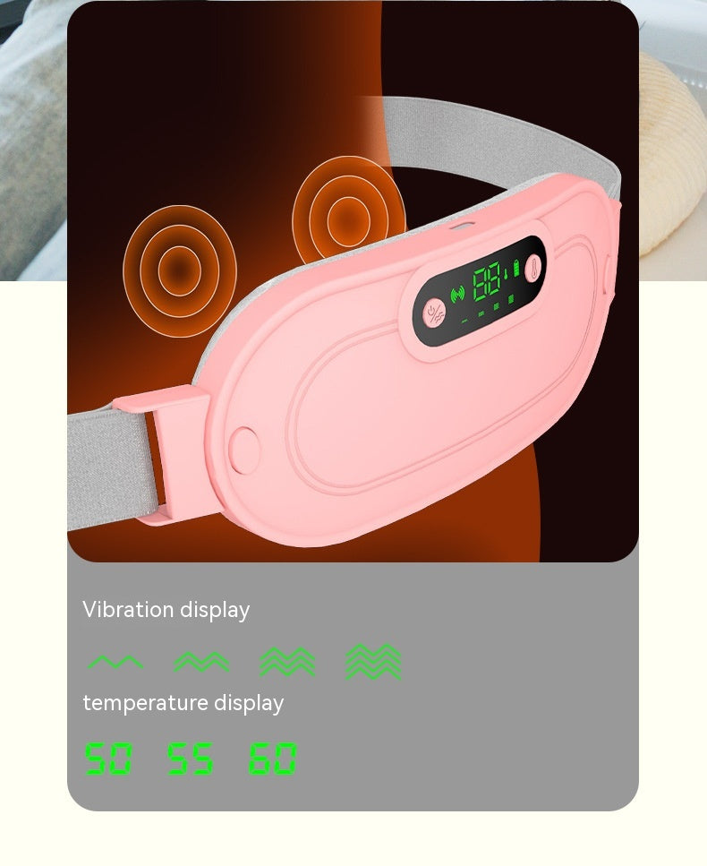 Cinturón de masaje abdominal con calefacción - Cinturón eléctrico con vibración y compresas calientes