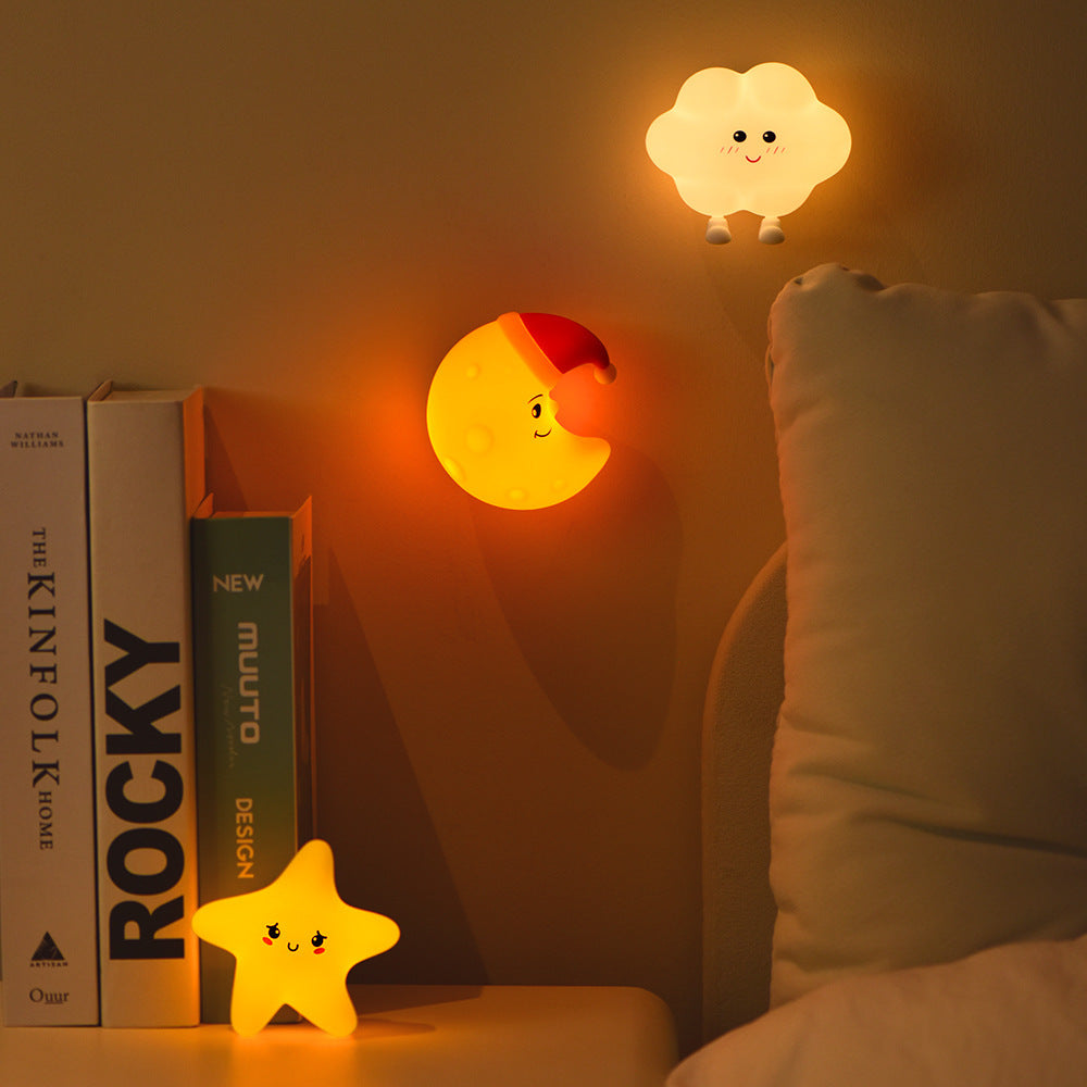 Cloud Night Light - Silicone Cloud Lamp with Touch &amp; Magnetic Charger