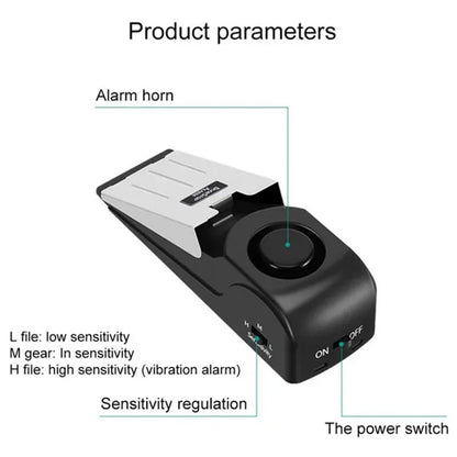 120Db Wireless Door Stop Stopper Alarm Block Blocking System Door Blocking Device Home Travel Mini Anti-Theft Wedge Shaped