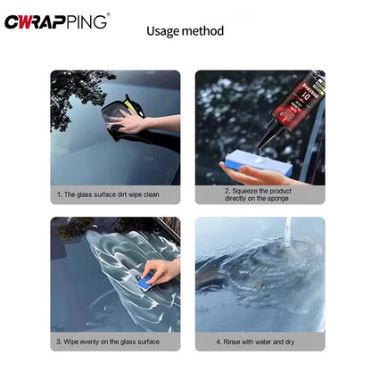 150Ml Glass Polishing Paste High Gloss Oil Film Remover for Auto Windshield Home Windows Safe Formula Long Lasting Shine Cleaner