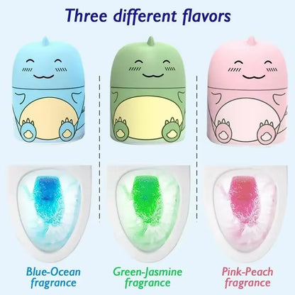 Dinosaur Toilet Cleaner Bottle, Ocean Scented Tank Cleaner Lasts up to 90 Days, Powerful Stain Removal, Long-Lasting Freshness