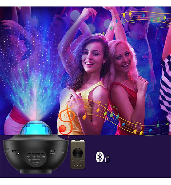 Starry Sky Projector – LED Galaxy Night Light with Bluetooth 