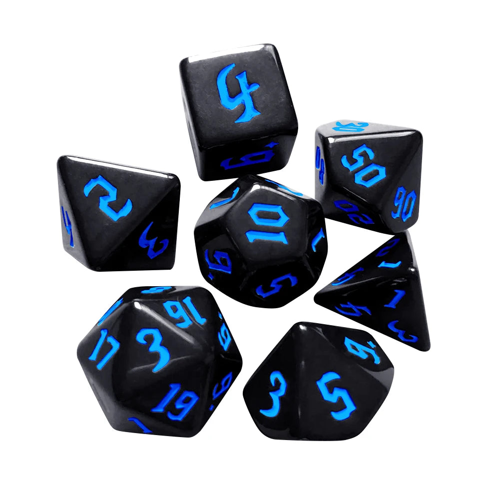 7Pcs/Set Electronic Luminous LED DND Dice Set Multiple Sided Dice for Adults Board Game Party Entertainment Toys