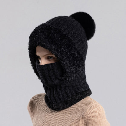 3-in-1 Knitted Hat Scarf Mask - Women's Winter Essentials