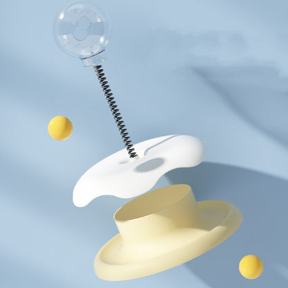 2-in-1 Cat Toy with Food Bowl - Interactive Ball