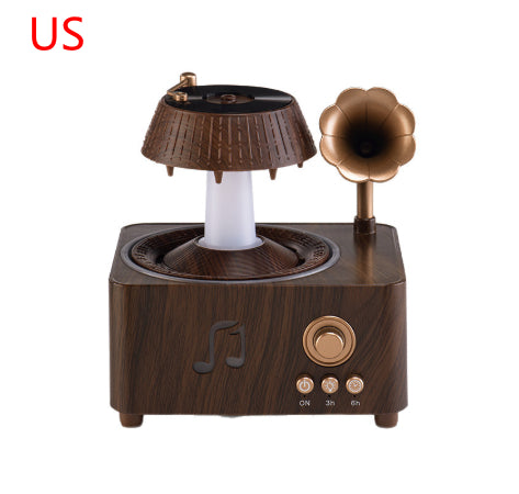 Retro Disc Aromatherapy Diffuser with Rotating Raindrops