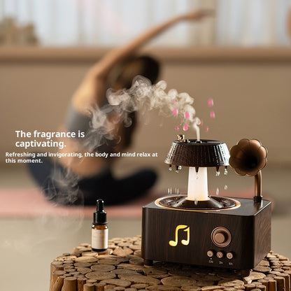 Retro Disc Aromatherapy Diffuser with Rotating Raindrops