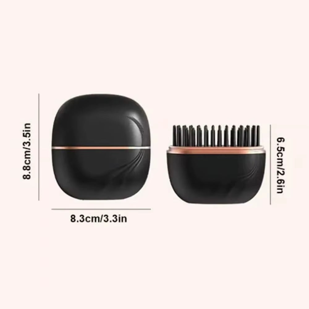 Mini Electric Heating Hair Straightener Brush Rechargeable Hairdressing Tool Cordless Hair Straightener Comb Portable