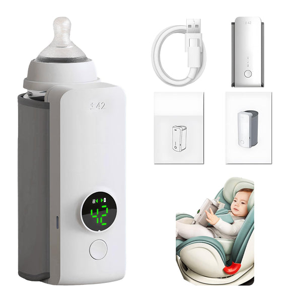 Portable wireless baby bottle warmer with USB charging function