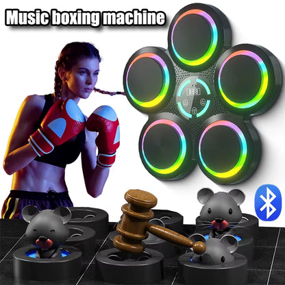 2024 Bluetooth Music Boxing Machine Smart Sports Fitness Music Boxing Bag Muay Thai Rhythm Response Exercise Boxing Machine