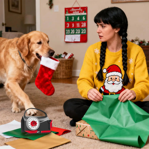 Paper Roll Cutting Roll Paper Cutter with Handle Christmas Wrapping Gadget for Student Teacher Sticker Package Film Mail