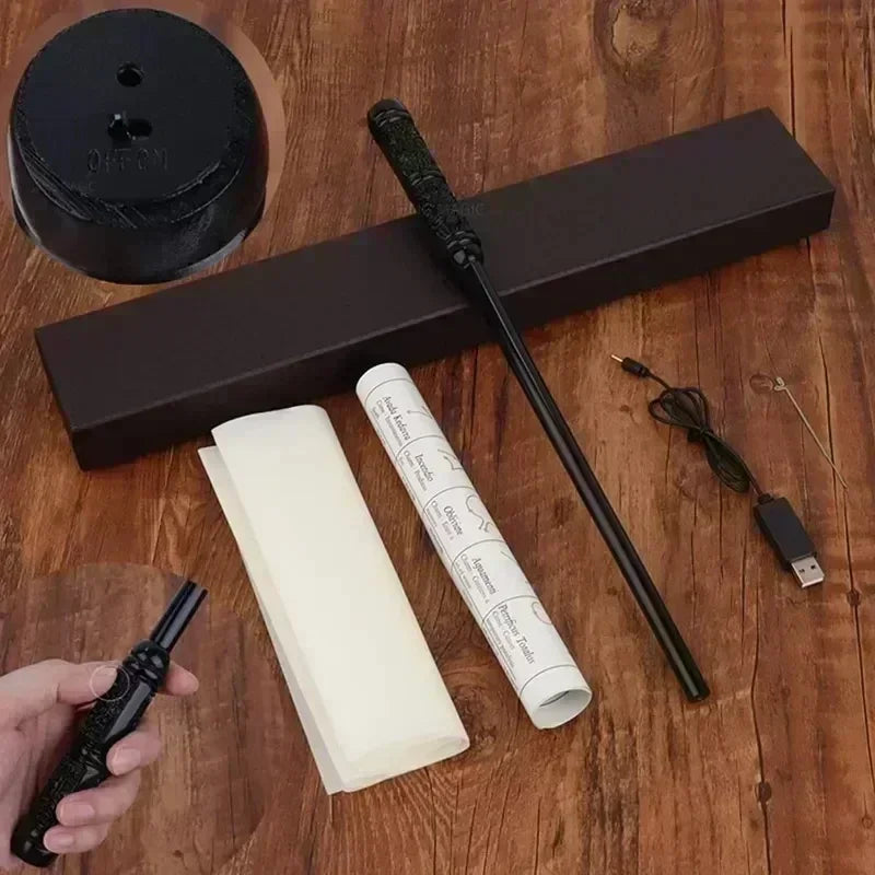 Harries Fire-Breathing Magic Wands Full Range of Magic Stage Props Glow Magic Wand Halloween Christmas Cosplay Gifts Toys