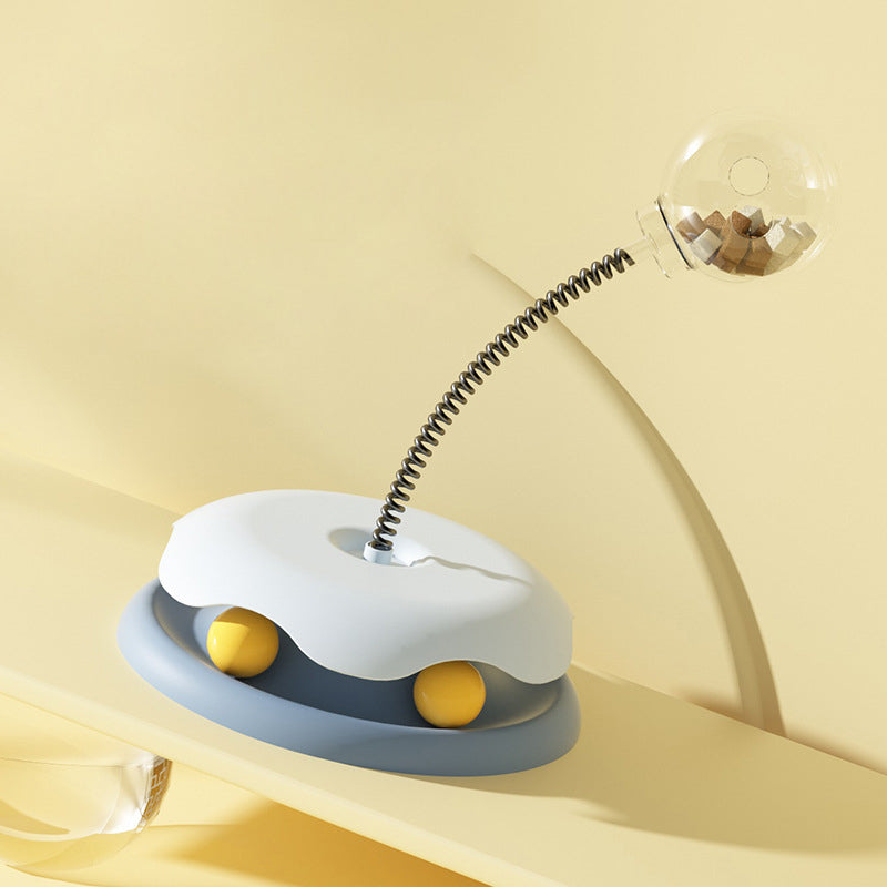 2-in-1 Cat Toy with Food Bowl - Interactive Ball