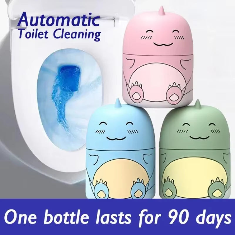 Dinosaur Toilet Cleaner Bottle, Ocean Scented Tank Cleaner Lasts up to 90 Days, Powerful Stain Removal, Long-Lasting Freshness
