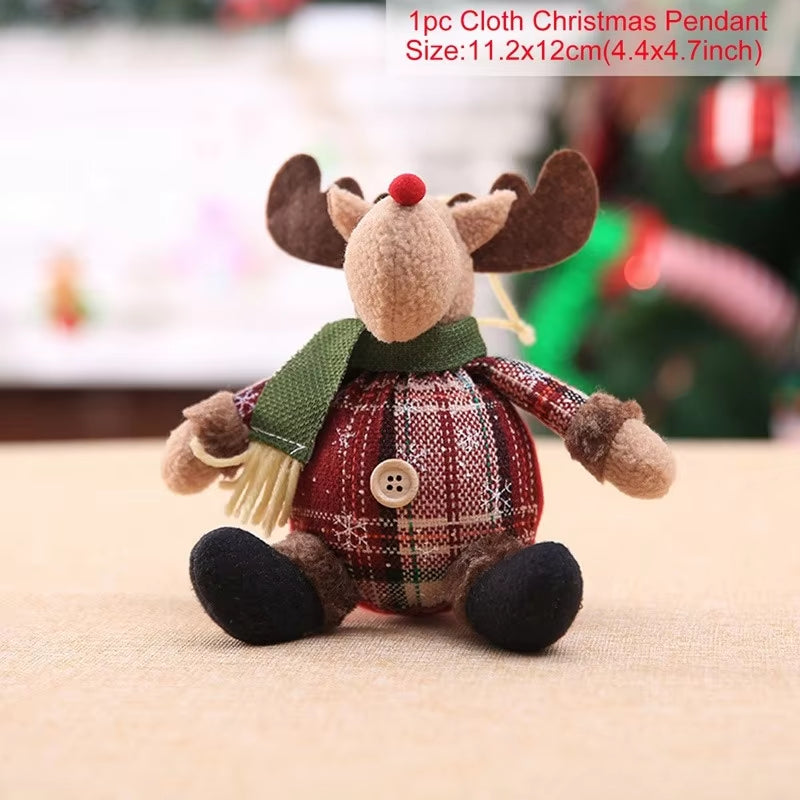 Telescopic Christmas Doll Merry Christmas Decor for Home 2024 Navidad Noel Christmas Ornaments Xmas Gifts New Year 2025